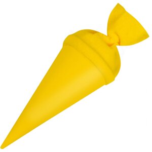 Bolsa escolar artesanal Goldbuch con cierre de fieltro 15 cm amarillo