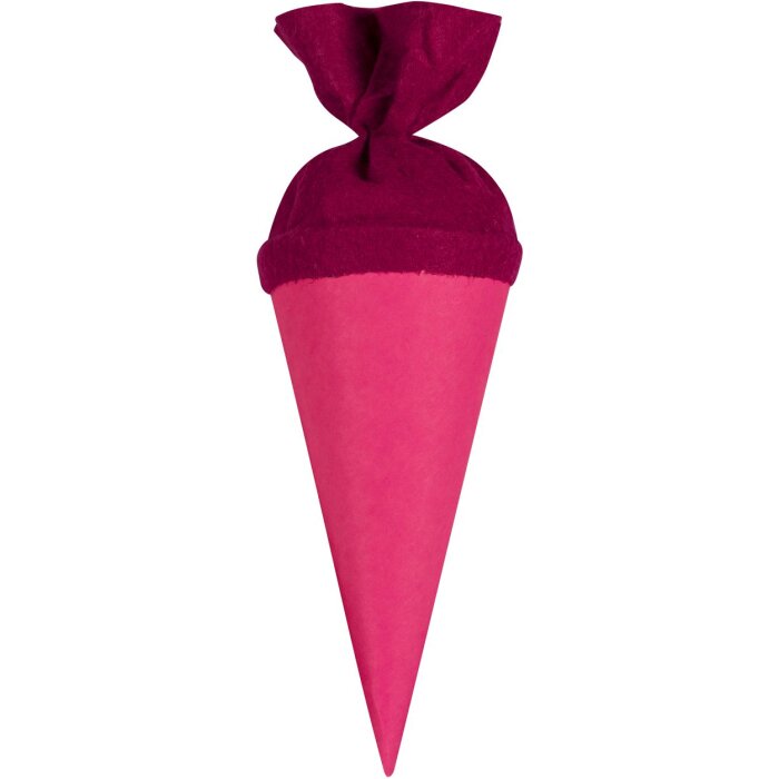 Bolsa escolar artesanal Goldbuch con cierre de fieltro 15 cm rosa