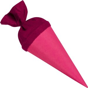Bolsa escolar artesanal Goldbuch con cierre de fieltro 15 cm rosa