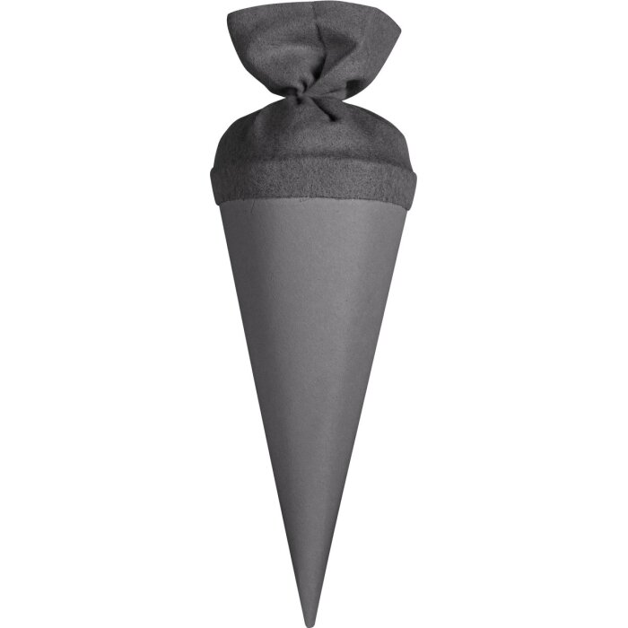 Bolsa escolar artesanal Goldbuch con cierre de fieltro 15 cm gris piedra