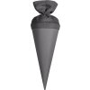 Bolsa escolar artesanal Goldbuch con cierre de fieltro 15 cm gris piedra