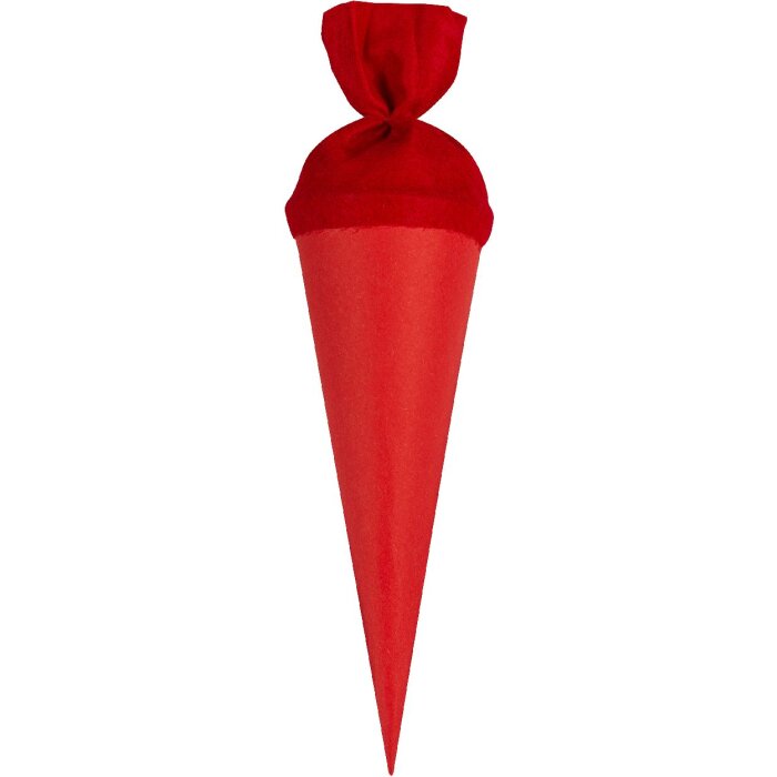 Bolsa escolar artesanal Goldbuch con cierre de fieltro de color 35 cm rojo