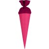 Bolsa escolar artesanal Goldbuch con cierre de fieltro de color 35 cm rosa