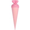 Bolsa escolar artesanal Goldbuch con cierre de fieltro de colores 35 cm rosa