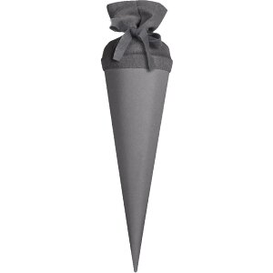Bolsa escolar artesanal Goldbuch con cierre de fieltro de color 35 cm gris piedra