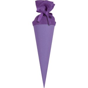 Bolsa escolar artesanal Goldbuch con cierre de fieltro de color 35 cm morado