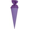 Bolsa escolar artesanal Goldbuch con cierre de fieltro de color 35 cm morado