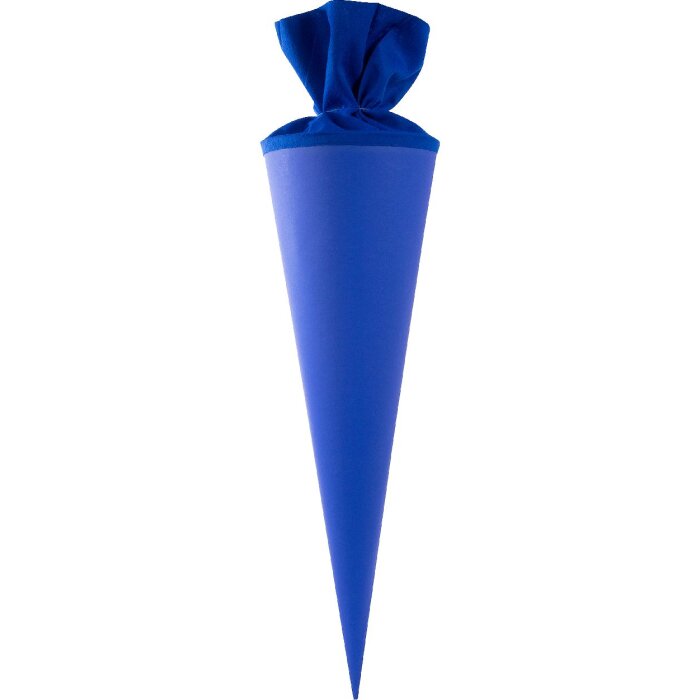 Bolsa escolar artesanal Goldbuch 50 cm de cartón de color azul cierre de fieltro 19 cm de diámetro