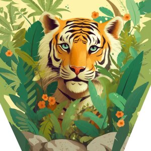 Goldbuch bolsa para hermanos Tigre 70 cm cono escolar