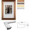 Portarretratos Walther Venecia aspecto madera brillante 13x18 a 40x50 cm