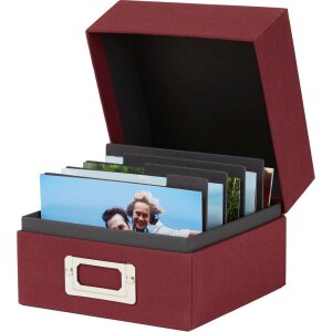 HNFD Caja de fotos de lino Sawala 700 fotos 10x15 cm con separadores