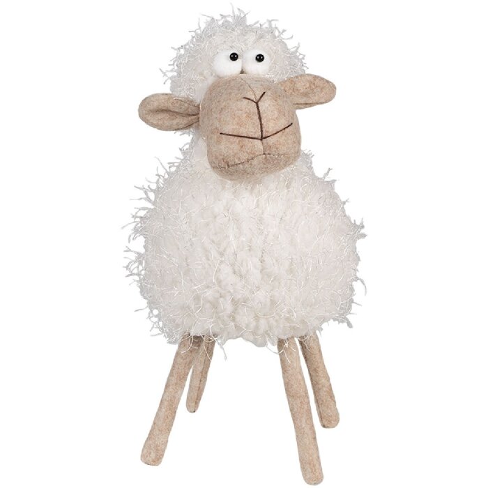 Clayre & Eef 65274 Decoración Oveja 16x16x30 cm Blanco