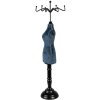 Clayre & Eef 65310 Joyero Turquesa Negro 12x12x39 cm Madera Hierro