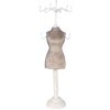 Clayre & Eef 65311 Joyero 12x12x39 cm Beige Blanco