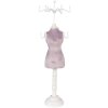Clayre & Eef 65312 Joyero 12x12x39 cm Violeta Blanco