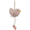 Clayre & Eef 65345 Colgante Decoración Pájaro 10x3x14 cm Rosa