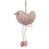 Clayre & Eef 65345 Colgante Decoración Pájaro 10x3x14 cm Rosa