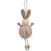 Clayre & Eef 65346 Decoración Colgante Conejo 7x4x15 cm Rosa