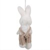 Clayre & Eef 65347 Decoración Colgante Conejo 6x4x14 cm Blanco