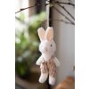 Clayre & Eef 65347 Decoración Colgante Conejo 6x4x14 cm Blanco