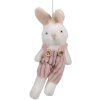 Clayre & Eef 65348 Decoración Colgante Conejo 6x4x14 cm Blanco