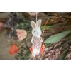 Clayre & Eef 65348 Decoración Colgante Conejo 6x4x14 cm Blanco
