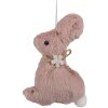 Clayre & Eef 65351 Colgante decorativo conejo 7x3x10 cm Rosa