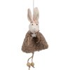 Clayre & Eef 65354 Colgante decorativo conejo 8x3x16 cm Marrón