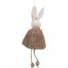Clayre & Eef 65354 Colgante decorativo conejo 8x3x16 cm Marrón