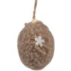 Clayre & Eef 65357 Huevo colgante decorativo Ø 5x7 cm Marrón