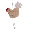 Clayre & Eef 65358 Colgante decorativo pollo 10x3x18 cm Marrón