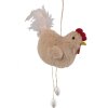 Clayre & Eef 65358 Colgante decorativo pollo 10x3x18 cm Marrón