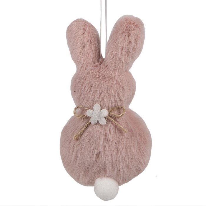 Clayre & Eef 65360 Colgante decorativo conejo 6x2x11 cm Rosa