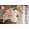 Clayre & Eef 65360 Colgante decorativo conejo 6x2x11 cm Rosa