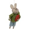 Clayre & Eef 65361 Colgante decorativo conejo 5x2x11 cm Verde