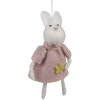 Clayre & Eef 65362 Colgante decorativo conejo 6x3x13 cm Rosa