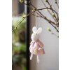 Clayre & Eef 65362 Colgante decorativo conejo 6x3x13 cm Rosa