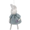 Clayre & Eef 65363 Decoración Colgante Conejo 6x3x13 cm Azul