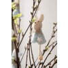 Clayre & Eef 65364 Decoración Colgante Conejo 6x3x13 cm Azul