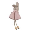 Clayre & Eef 65365 Colgante decorativo conejo 6x3x13 cm Rosa