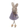 Clayre & Eef 65366 Colgante decorativo conejo 6x3x13 cm Violeta