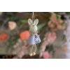 Clayre & Eef 65366 Colgante decorativo conejo 6x3x13 cm Violeta