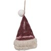 Clayre & Eef 65367 Colgante decorativo Gorro de Navidad 8x1x13 cm Rosa