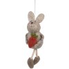 Clayre & Eef 65370 Colgante decorativo conejo 4x3x13 cm Beige
