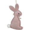 Clayre & Eef 65373 Colgante decorativo conejo 6x1x10 cm Rosa