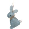 Clayre & Eef 65374 Colgante decorativo conejo 6x1x10 cm Azul