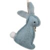 Clayre & Eef 65374 Colgante decorativo conejo 6x1x10 cm Azul