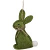 Clayre & Eef 65375 Colgante Conejo Verde 6x1x10 cm