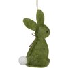 Clayre & Eef 65375 Colgante Conejo Verde 6x1x10 cm