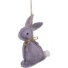 Clayre & Eef 65376 Colgante decorativo conejo 6x1x10 cm Violeta